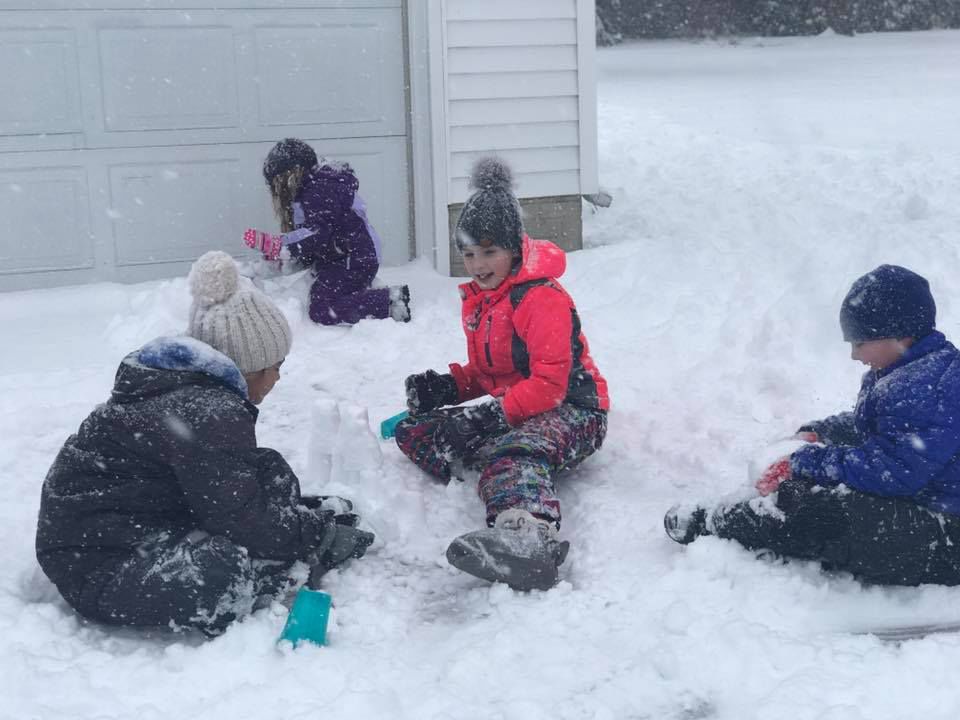Playing in the snow!